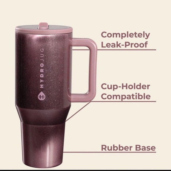 HydroJug Glittery Pink Tumbler dream 40 oz - Picture 3 of 4